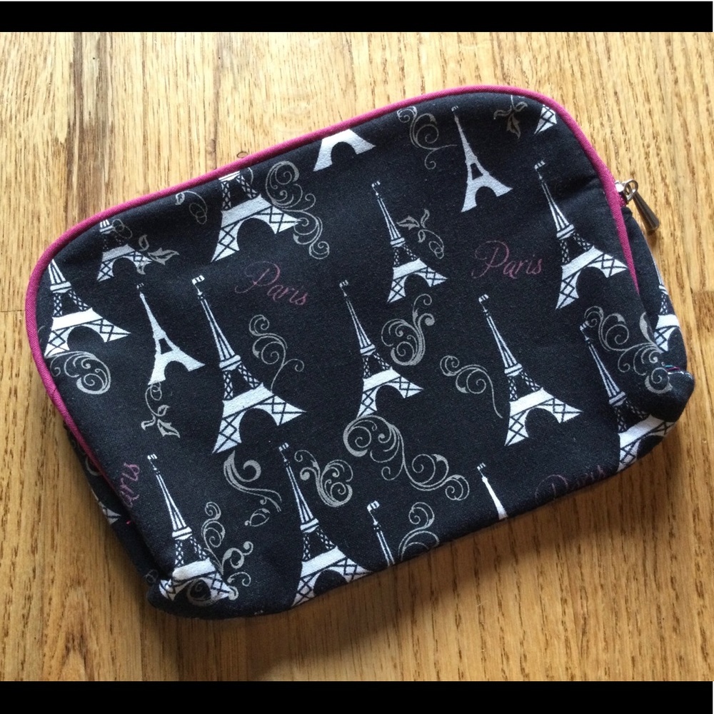 🇫🇷3xHP!🇫🇷 Paris Zippered Makeup Cosmetics Bag